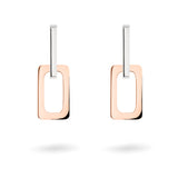 LIEBESKIND BERLIN Creole - Die Mini Link von Liebeskind Berlin präsentiert sich mit rechteckigem, rose-goldenem Rahmen und silbernen Edelstahl-Bars - ein zeitloses Design für jeden Anlass.