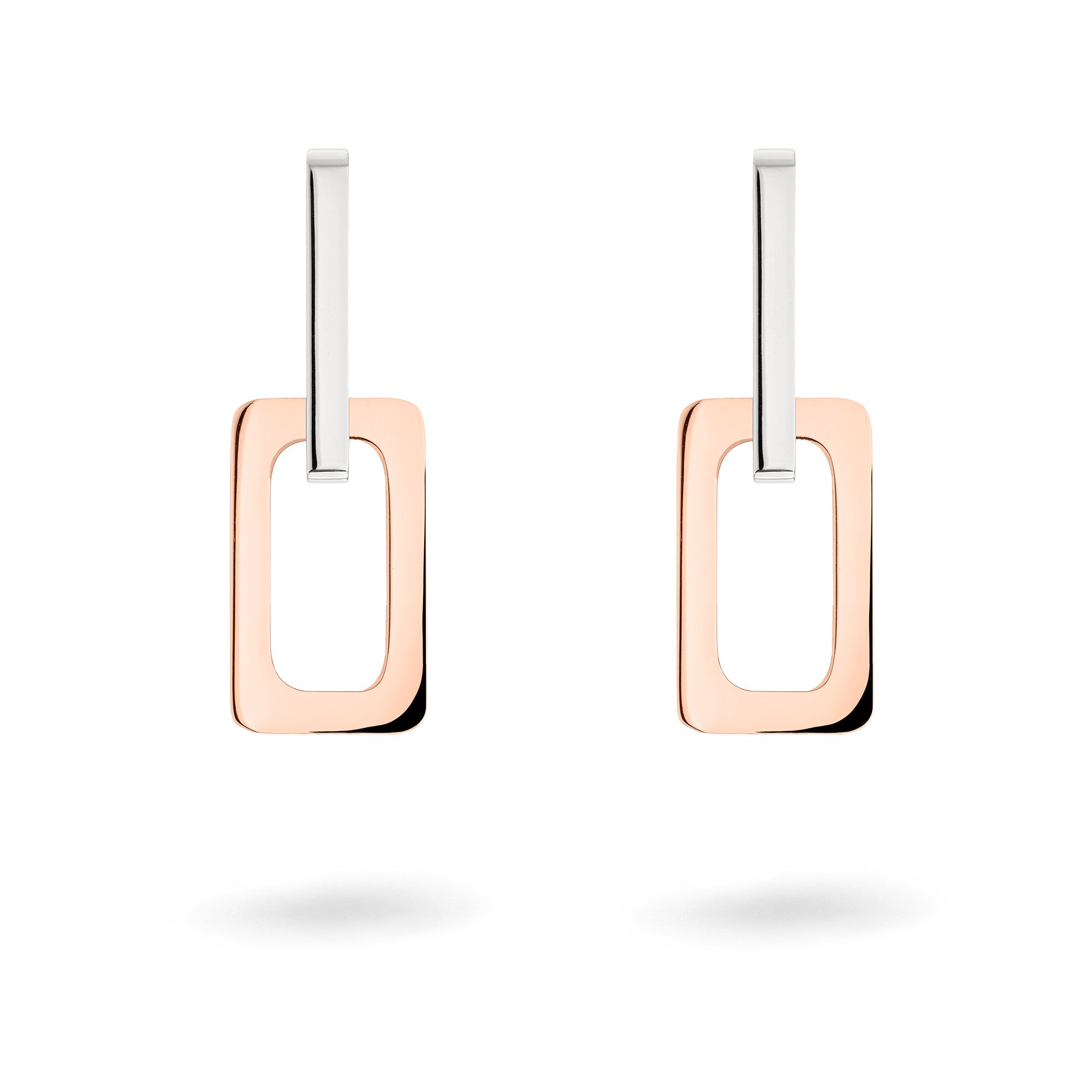 LIEBESKIND BERLIN Creole - Die Mini Link von Liebeskind Berlin präsentiert sich mit rechteckigem, rose-goldenem Rahmen und silbernen Edelstahl-Bars - ein zeitloses Design für jeden Anlass.