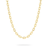 Die LIEBESKIND BERLIN Halskette - The Double Tag von Liebeskind Berlin besticht mit eleganten, ovalen Schmuck-Gliedern und wird vor weißem Hintergrund präsentiert.
