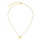 Das LIEBESKIND BERLIN Set - The Classy Heart: Goldene Edelstahlkette mit zartem Herzanhänger und verstellbarem Verschluss von Liebeskind Berlin auf weißem Hintergrund.