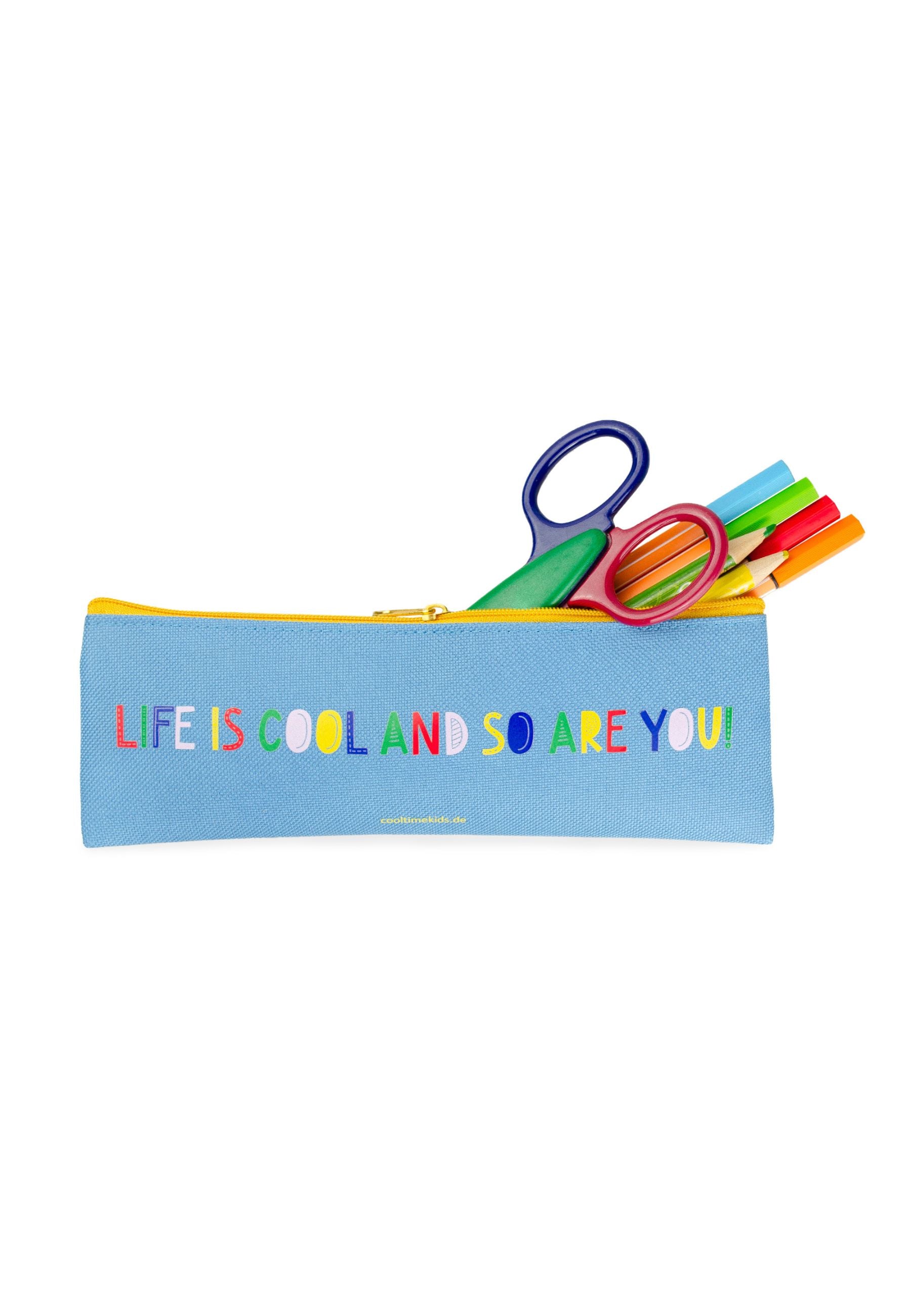 Cool Time Kids Mäppchen in der Farbe blau und gelb, mit buntem Schriftzug; Produktbild