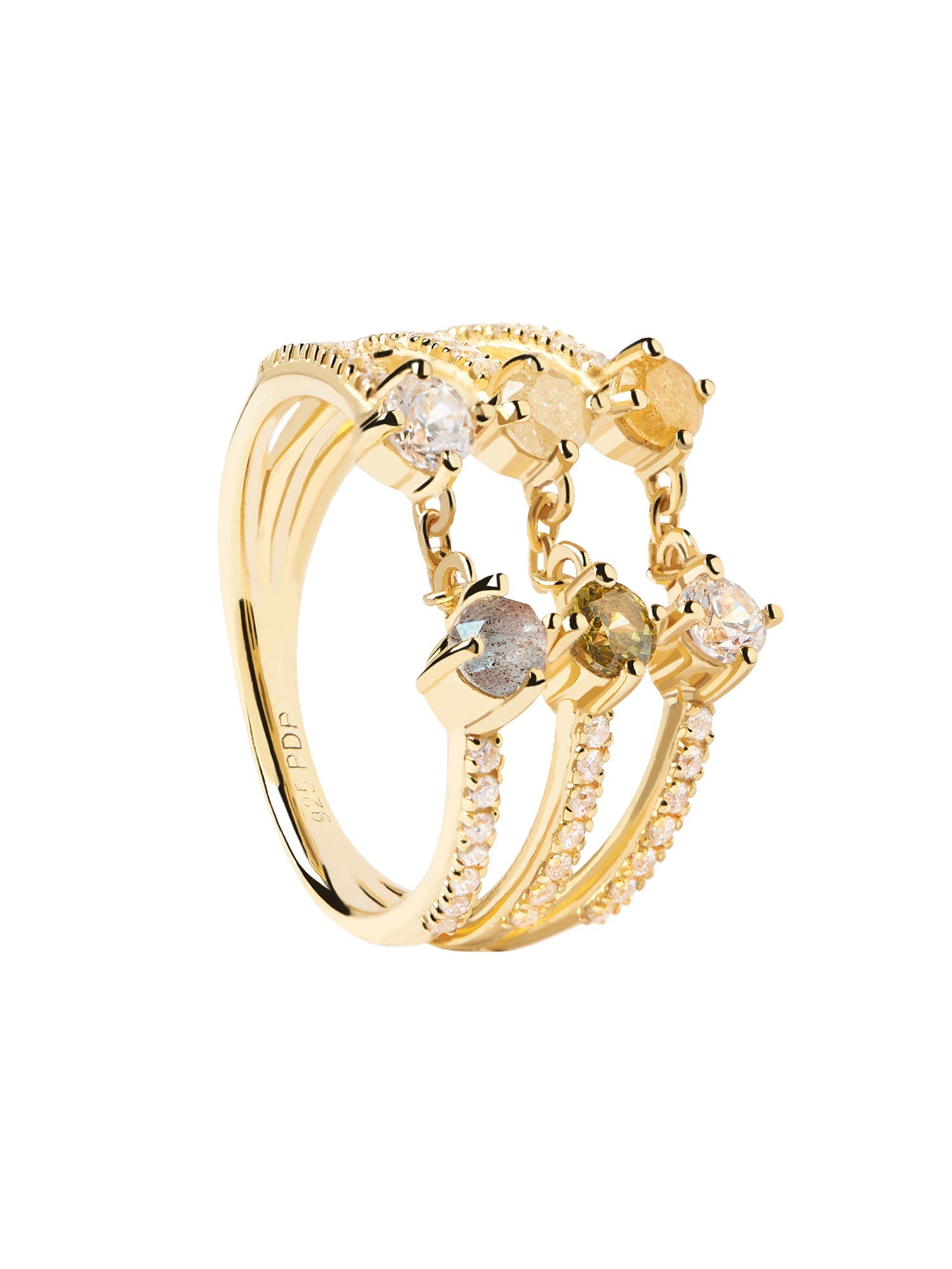 PDPaola Ring – 3 in 1 Chain Ring in 52 - Cool | Time