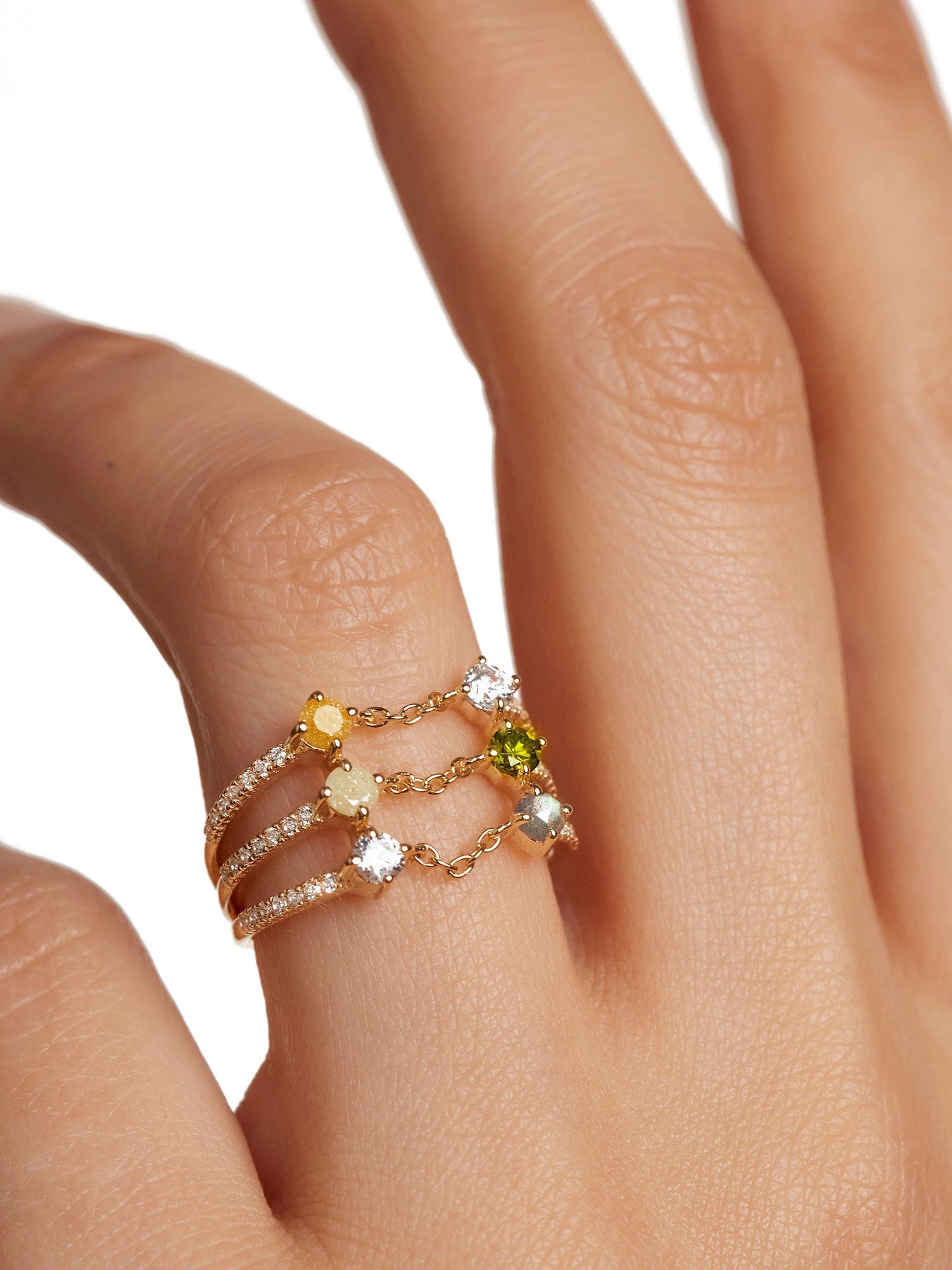 PDPaola Ring – 3 in 1 Chain Ring in 52 - Cool | Time