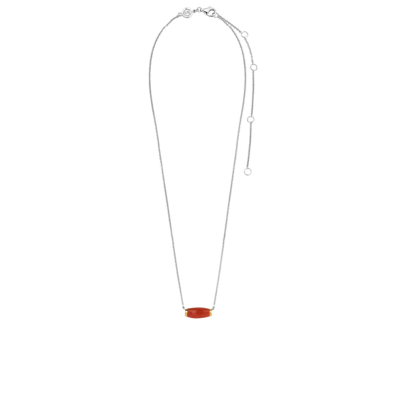 Ti Sento Milano Halskette – The Red Golden Pendant - Cool | Time