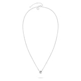 Elegante Silberkette aus dem Tamaris Set - The Layer by Tamaris, mit einem einzelnen runden Anhänger auf weißem Grund - ideal zum Übereinanderlegen oder Kombinieren mit Ihrem Lieblingsschmuck.