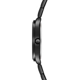 Seitenansicht der Tamaris Armbanduhr - The Elegance by Tamaris, mit rundem Gehäuse und Edelstahlband, das die Krone und das schlanke Profil hervorhebt - ein zeitloses Accessoire für jede Gelegenheit.