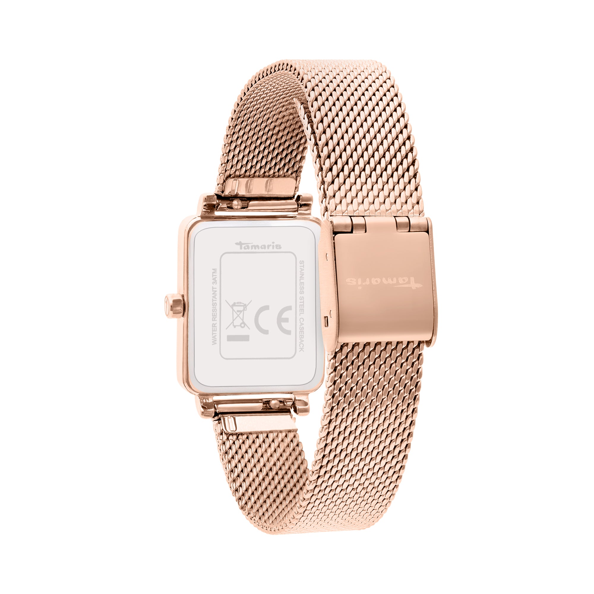 Die Tamaris Armbanduhr - Tiny Watch überzeugt mit rechteckigem Gehäuse, stilvollem Mesharmband und minimalistischer Eleganz - ein Highlight von Tamaris.