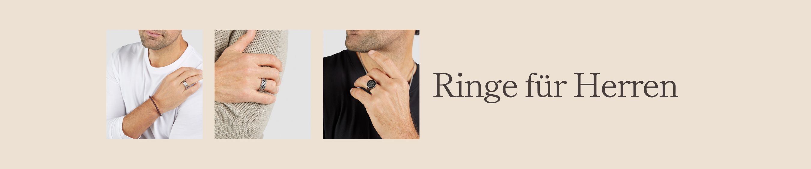 Herrenringe Kollektion – moderne Ringe für Männer mit maskulinem Design aus Edelstahl.