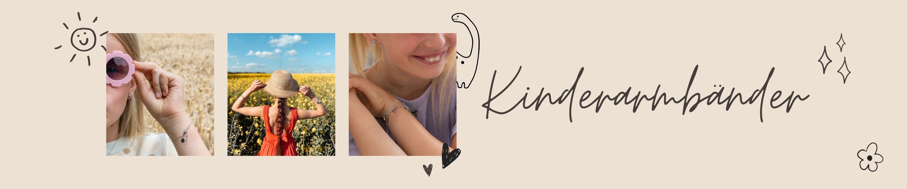 Kinderarmbänder für Mädchen und Jungen – zarter Kinderschmuck mit filigranen Armbändern für kleine Handgelenke.