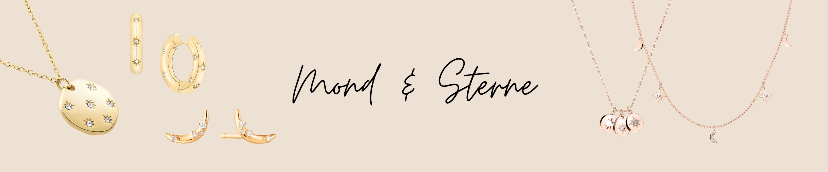 Mond und Sterne Schmuck – Halsketten, Ringe und Ohrringe mit Mond- und Sternmotiven