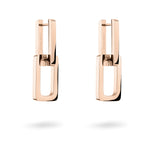 Liebeskind Berlin Creole bestehend aus zwei ineinandergreifenden Rechtecken in der Farbe roségold; Produktbild