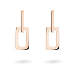 Liebeskind Berlin Creole bestehend aus zwei ineinandergreifenden Rechtecken in der Farbe roségold; Zusatzbild