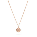 Fynch-Hatton Halskette bestehend aus einer feinen, roségoldenen Kette mit Münz-Anhänger mit Nordstern-Design; Produktbild