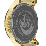 Nahaufnahme der Rückseite der Diesel Armbanduhr - The Ultra Multifunktion mit eingraviertem Diesel-Logo und "Only the Brave"-Schriftzug, der diese mutige, hochwertige Uhr von Diesel hervorhebt.