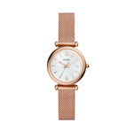 Fossil Armbanduhr - Mini Milanaise Rosé mit Perlmutterzifferblatt in roségold Produktansicht 