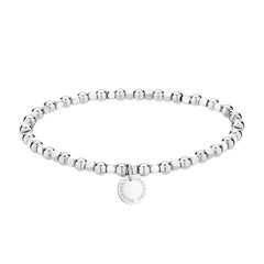 Liebeskind Berlin Armband bestehend aus silbernen, sich abwechselnden rund und eckigen Perlen; Produktbild