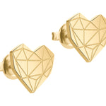 Liebeskind Berlin Ohrstecker im grafischen Herzdesign in der Farbe gold Produktbild