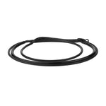 Liebeskind Berlin Armband bestehend aus einem schwarzen Edelstahlreif und einer schwarzen Schlangenkette; Produktbild