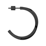 Liebeskind Berlin Creole in gedrehter Form, in der Farbe schwarz; Seitenansicht