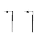 Liebeskind Berlin Ohrhänger mit zwei grafischen, unsymmetrischen Dreieckselementen in der Farbe schwarz; Seitenansicht