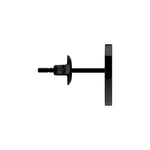 Liebeskind Berlin Ohrstecker in geometrischer Herzform mit grafischen Elementen, in der Farbe schwarz; Seitenansicht