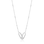 Ania Haie Halskette - The Mini Heart Link mit Silberperlen in der Farbe silber Produktbild