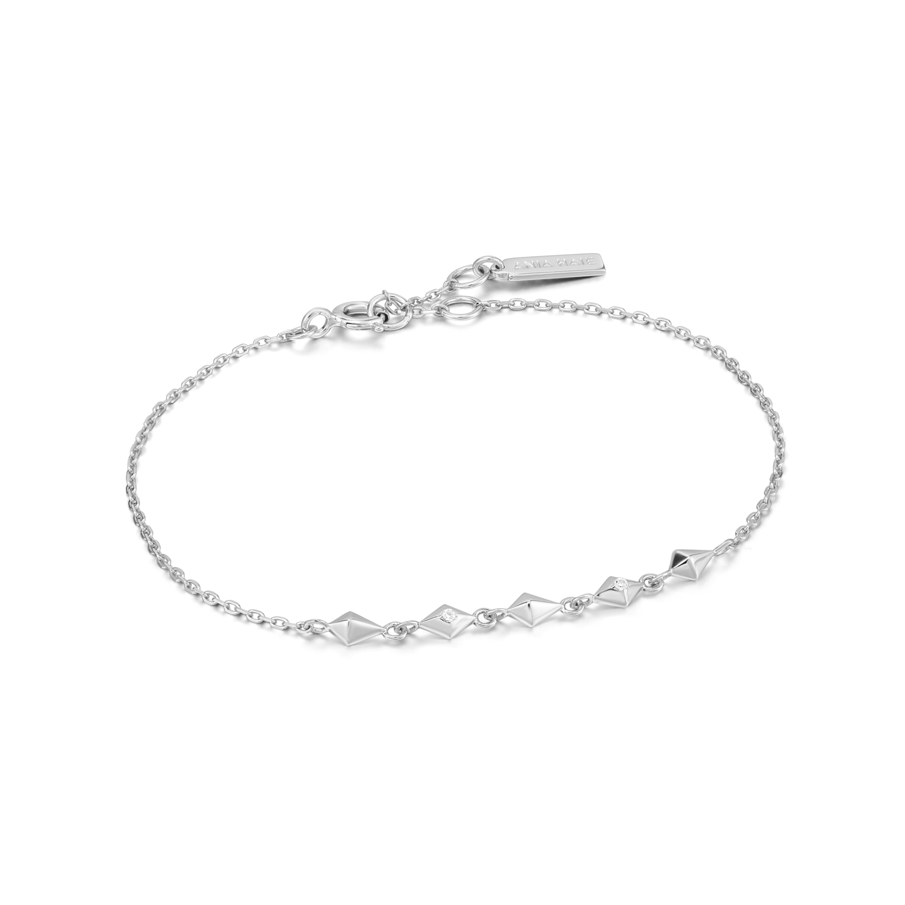 Ania Haie Armband - The Chic Minimalist mit Zirkoniastein Verzierung in der Farbe silber Produktbild