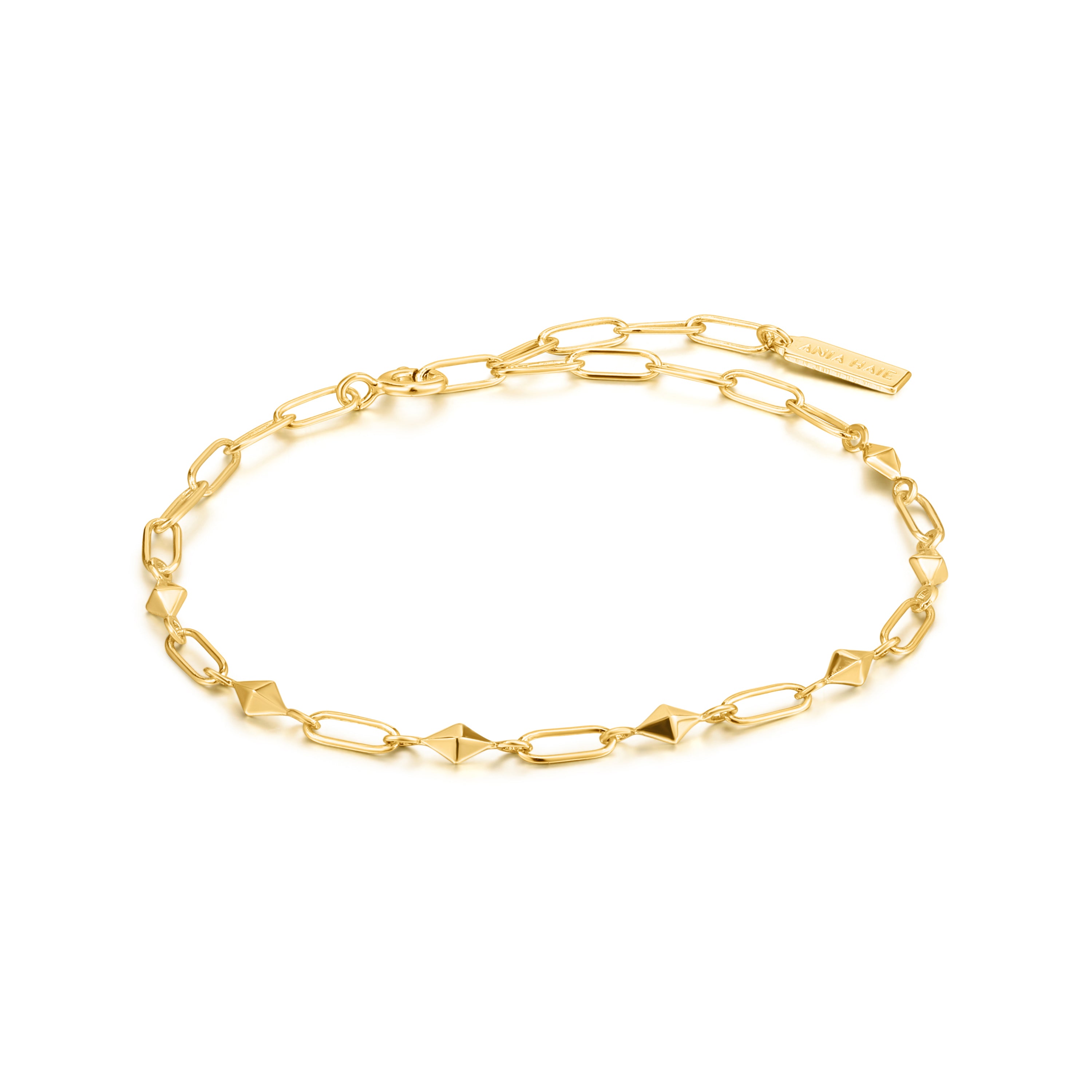 Ania Haie Armband mit Gliederkette und Spikes in der Farbe gold Produktbild