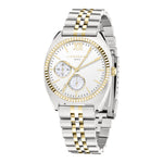 Liebeskind Berlin Armbanduhr mit silbernem Gehäuse, goldener geriffelten Lünette, Multifunktionswerk und bicolor gold silbernem Edelstahlband Zusatzbild