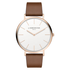 Liebeskind Berlin Armbanduhr - The Basic mit austauschbarem Lederarmband in der Farbe roségold Produktbild