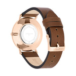 Liebeskind Berlin Armbanduhr - The Basic mit austauschbarem Lederarmband in der Farbe roségold Rückansicht