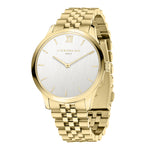 Liebeskind Berlin Armbanduhr mit gebürstetem Edelstahl-Zifferblatt, goldenem Gehäuse und goldenem Edelstahlband Zusatzbild