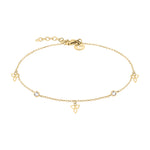 Tamaris Armband - Flower mit Blütenanhängern und Zirkoniasteinen in der Farbe gold Produktbild