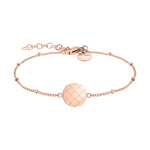 Tamaris Armband mit Panzerkette mit Kugelelementen und Logomania-Anhänger in der Farbe roségold Produktbild
