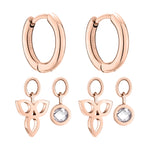 Tamaris Creole - Flower; individuell anpassbar mit Blütenanhänger und Zirkoniastein in der Farbe roségold Produktbild Bestandteile