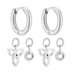 Tamaris Creole - Flower; individuell anpassbar mit Blütenanhänger und Zirkoniastein in der Farbe silber Produktbild Bestandteile