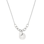 Liebeskind Berlin Halskette mit Münzanhänger im Vintage-Design in der Farbe silber Produktbild