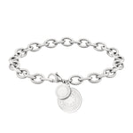 Liebeskind Berlin Armband - Vintage Coins; grobe Gliederkette mit Münzanhänger in der Farbe silber Produktbild