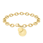 Liebeskind Berlin Armband - Vintage Coins; grobe Gliederkette mit Münzanhänger in der Farbe gold Produktbild