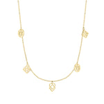 Liebeskind Berlin Halskette mit fünf unterschiedlichen Charms in der Farbe gold Produktbild