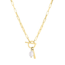 Liebeskind Berlin Halskette - The Pearl; Gliederkette mit Baroque Pearl in der Farbe gold Produktbild
