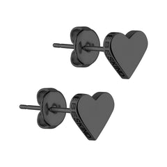 Liebeskind Berlin Ohrstecker in Herzform in der Farbe schwarz Produktbild