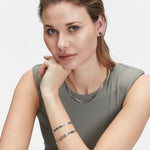 Liebeskind Berlin Armband - Snake Chain; Layering Armband in der Farbe silber Tragebild