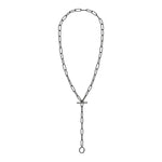 Liebeskind Berlin Halskette; verstellbare Y-Gliederkette mit T-Bar Verschluss in der Farbe schwarz; Länge 90cm Zusatzbild