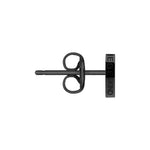 Liebeskind Berlin Ohrstecker in Herzform in der Farbe schwarz Seitenansicht