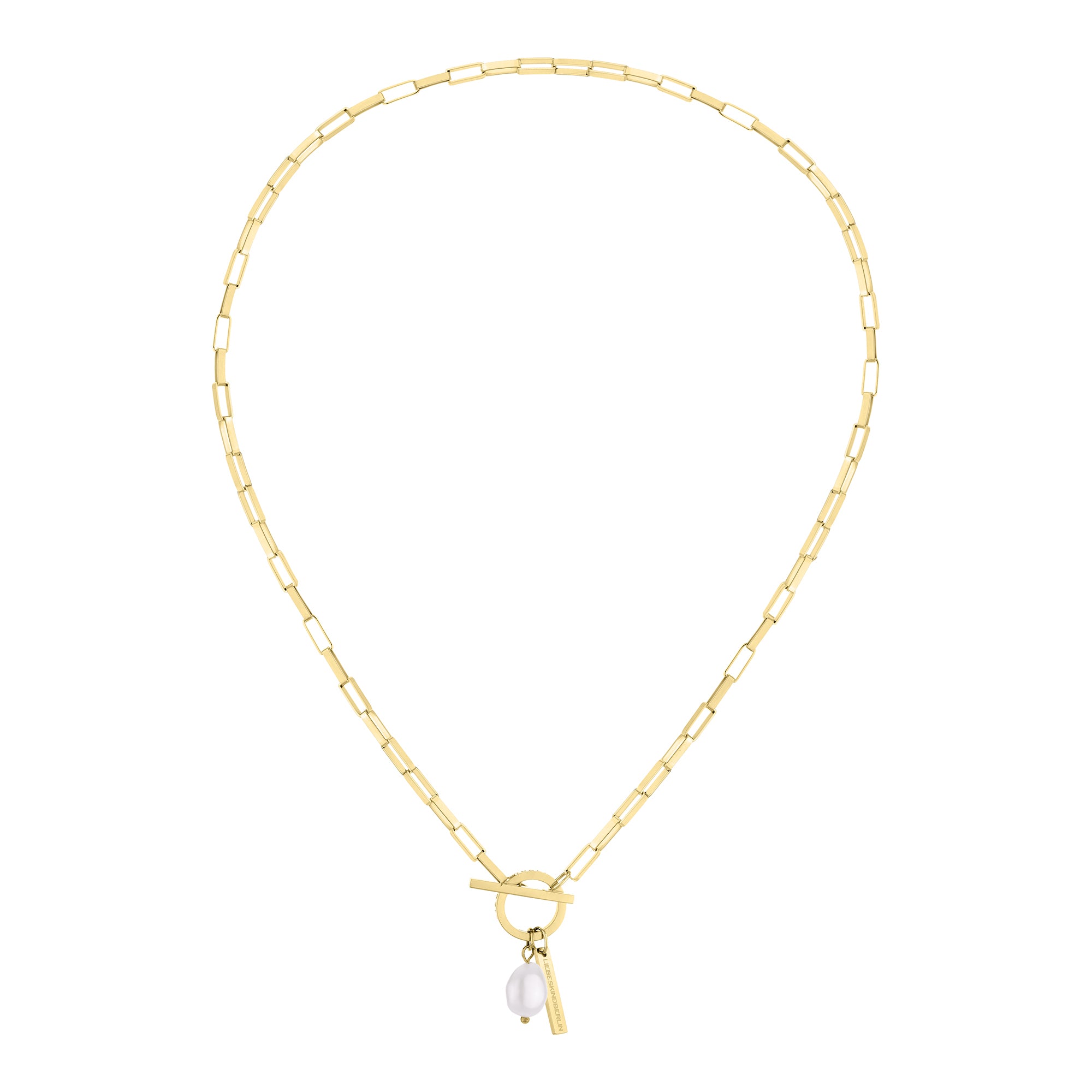 Liebeskind Berlin Halskette - The Pearl; Gliederkette mit Baroque Pearl in der Farbe gold Produktbild