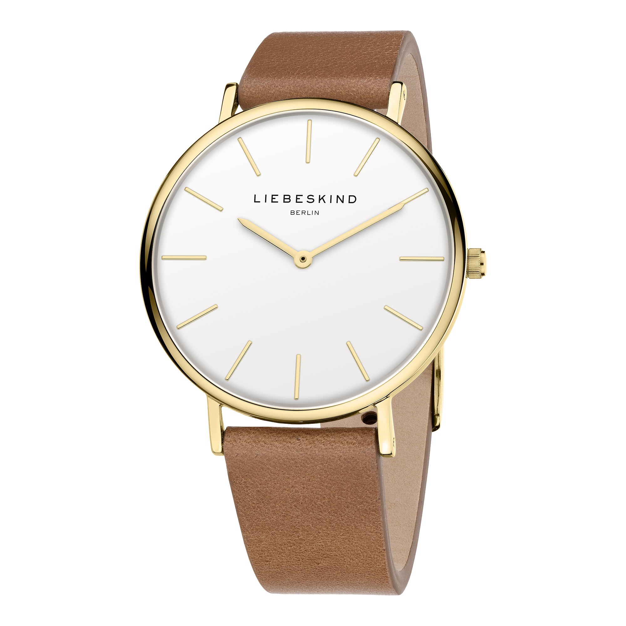 Liebeskind Berlin Armbanduhr - The Basic mit austauschbarem Lederarmband in der Farbe gold Zusatzbild