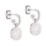 Liebeskind Berlin Creole mit abnehmbaren Münzanhänger im Vintage-Design in der Farbe silber Produktbild