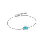 Die Ania Haie Armband - Türkis Hidden Gem von Ania Haie verfügt über eine 925 Sterling Silber Kette, ein Türkis Stein, und eine zierliche Runde Diamanten Akzent Charme.