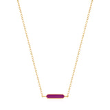 Ania Haie Halskette - The Purple Emaille; Pendant mit Barren mit Emaille Beschichtung in der Farbe gold Produktbild